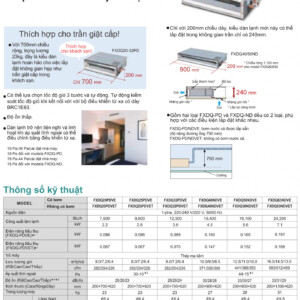 FXDQ20PDVE - Dàn lạnh giấu trần nối ống gió dạng mỏng