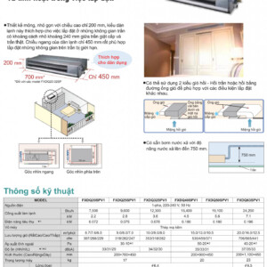 FXDQ20SPV1 - Dàn lạnh giấu trần nối ống gió dạng mỏng (loại nhỏ gọn)